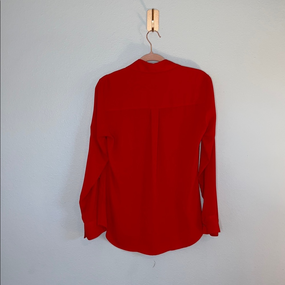 Express Vibrant Red Button-Down Shirt 🌹🔥 - Picture 5 of 6